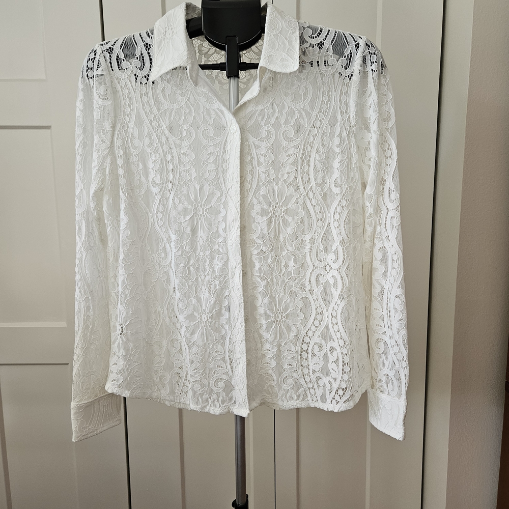 Elegant White Lace Blouse
